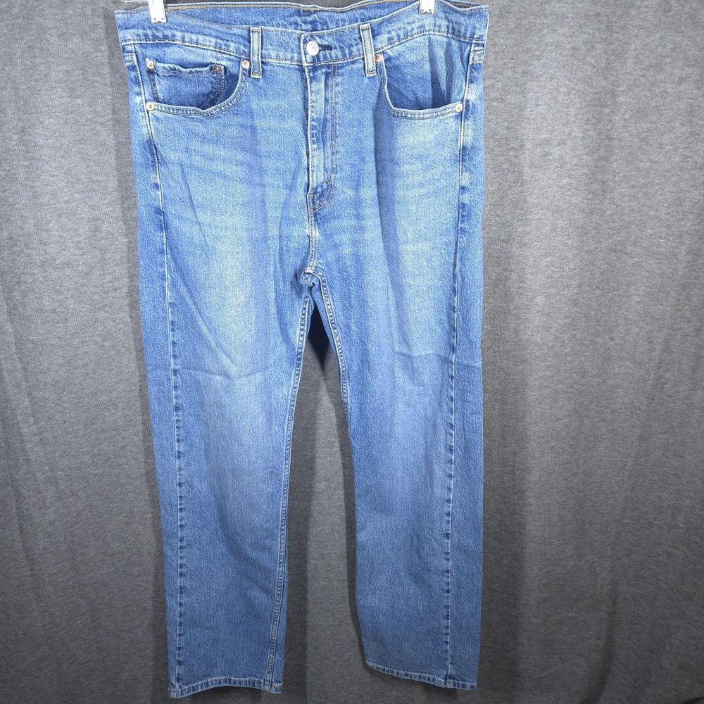 Leviss 505 Regular‎ Fit Jeans Mens 36x32 Light Wash Straight Leg Denim